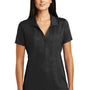 Sport-Tek Womens Tough Moisture Wicking Short Sleeve Polo Shirt - Black - Closeout