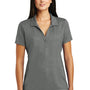 Sport-Tek Womens Tough Moisture Wicking Short Sleeve Polo Shirt - Dark Smoke Grey - Closeout