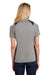 Sport-Tek LST665 Womens Heather Contender Moisture Wicking Short Sleeve Polo Shirt Vintage Grey/Black Back