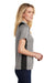 Sport-Tek LST665 Womens Heather Contender Moisture Wicking Short Sleeve Polo Shirt Vintage Grey/Black Side