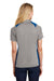 Sport-Tek LST665 Womens Heather Contender Moisture Wicking Short Sleeve Polo Shirt Vintage Grey/Royal Blue Back