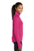 Sport-Tek LST860 Womens Sport-Wick Moisture Wicking 1/4 Zip Sweatshirt Raspberry Pink Model Side
