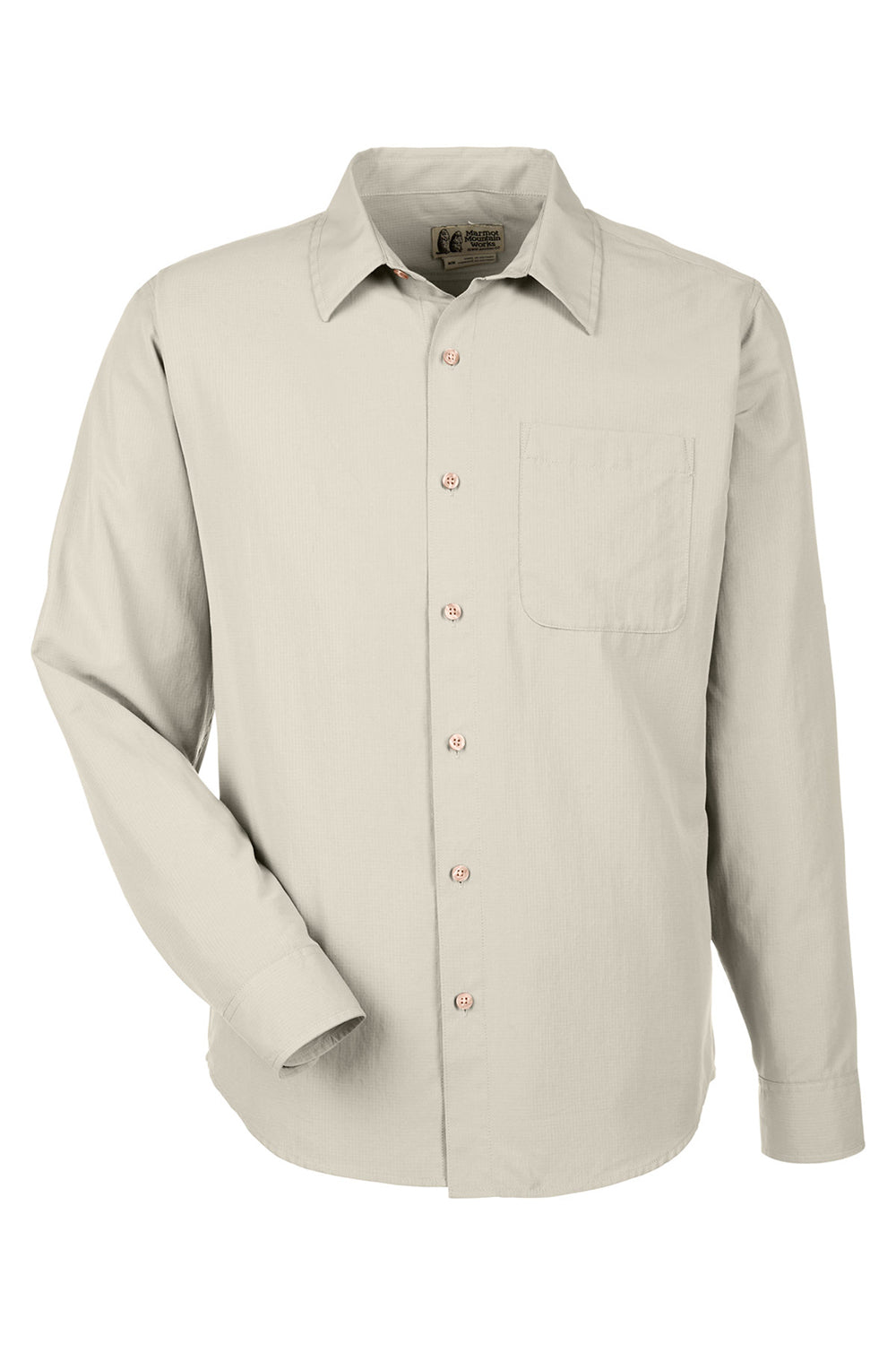 Marmot M14089 Mens Aerobora Long Sleeve Button Down Shirt w/ Pocket Sandbar Flat Front