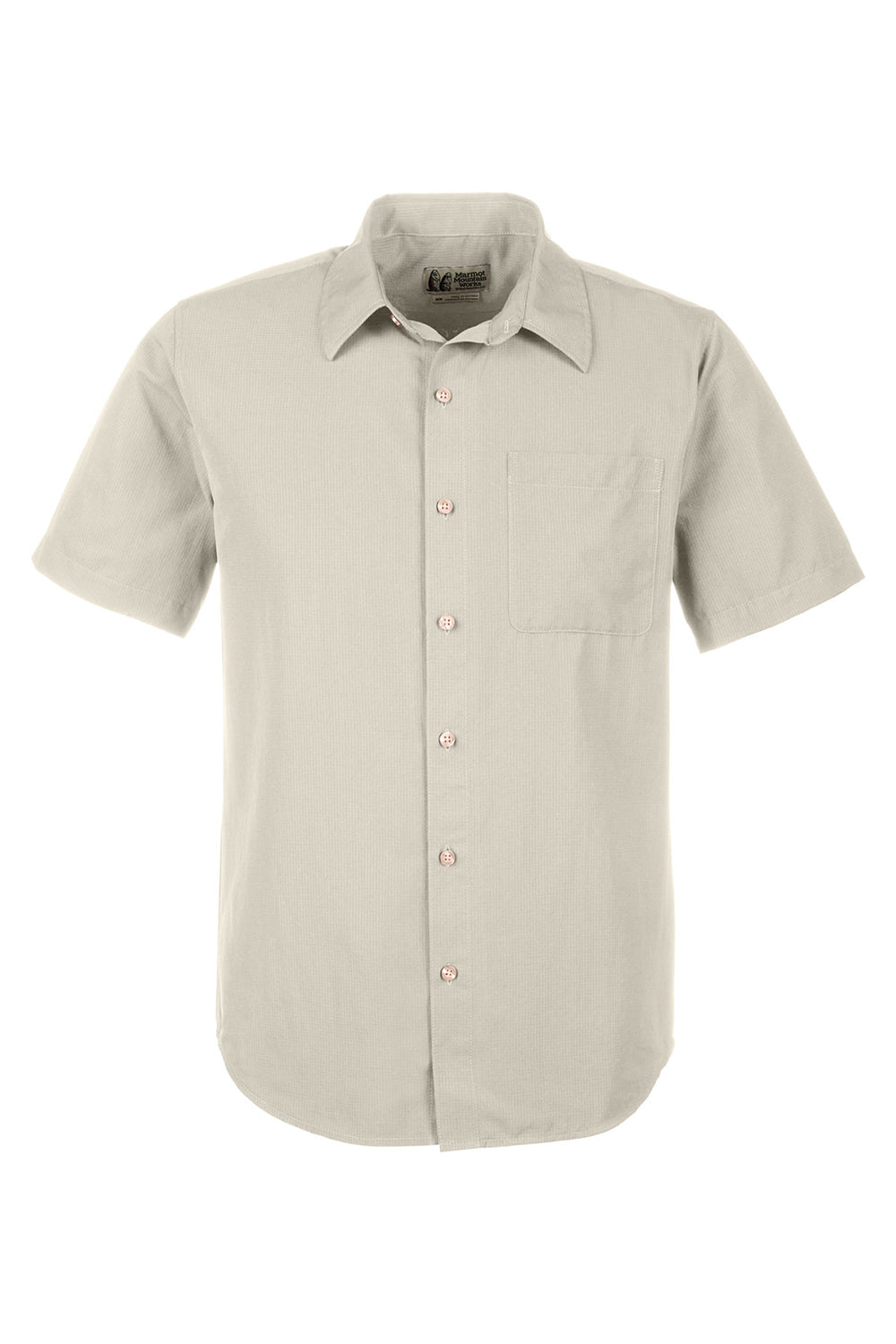 Marmot M14116 Mens Aerobora Short Sleeve Button Down Shirt w/ Pocket Sandbar Flat Front