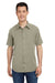 Marmot M14116 Mens Aerobora Short Sleeve Button Down Shirt w/ Pocket Vetiver Model Front