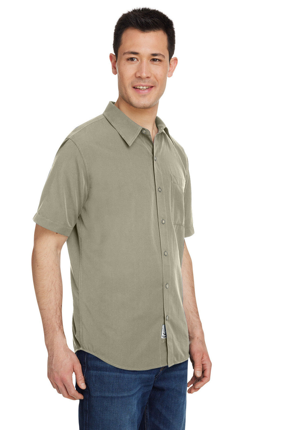 Marmot M14116 Mens Aerobora Short Sleeve Button Down Shirt w/ Pocket Vetiver Model 3q