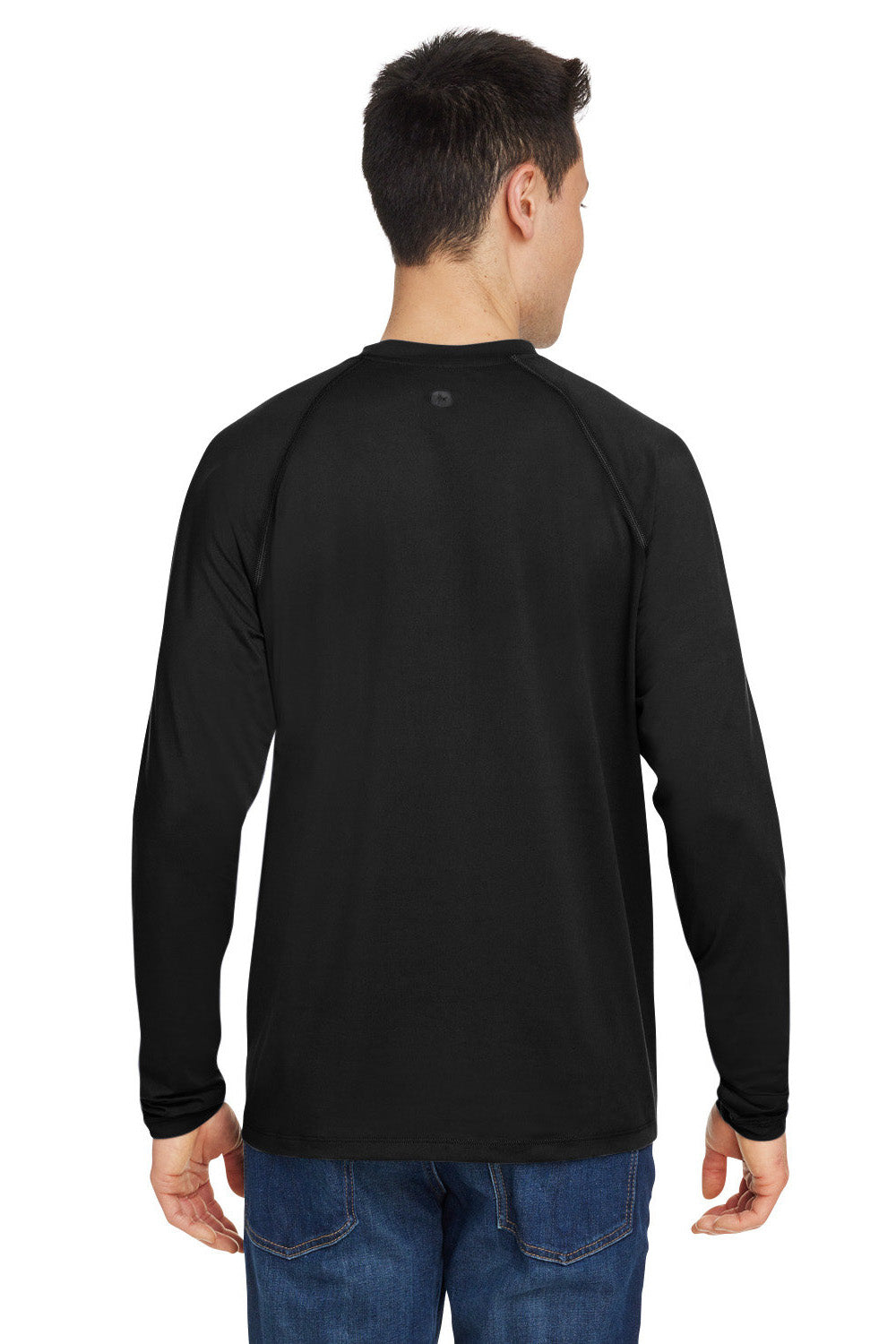 Marmot M14153 Mens Windridge Moisture Wicking Long Sleeve Crewneck T-Shirt Black Model Back