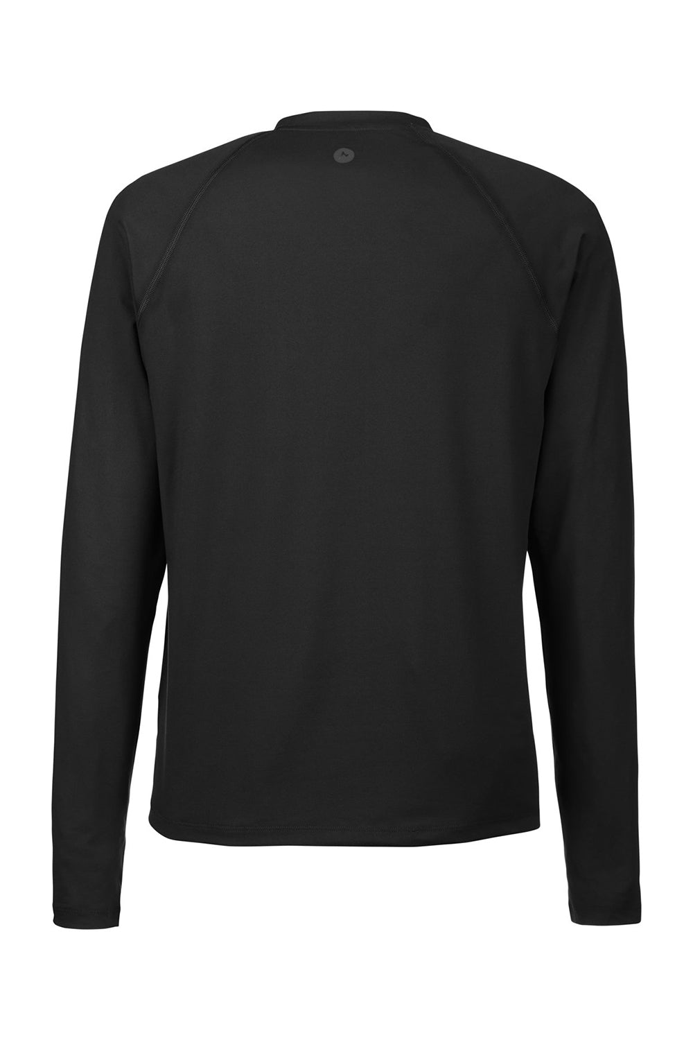 Marmot M14153 Mens Windridge Moisture Wicking Long Sleeve Crewneck T-Shirt Black Flat Back