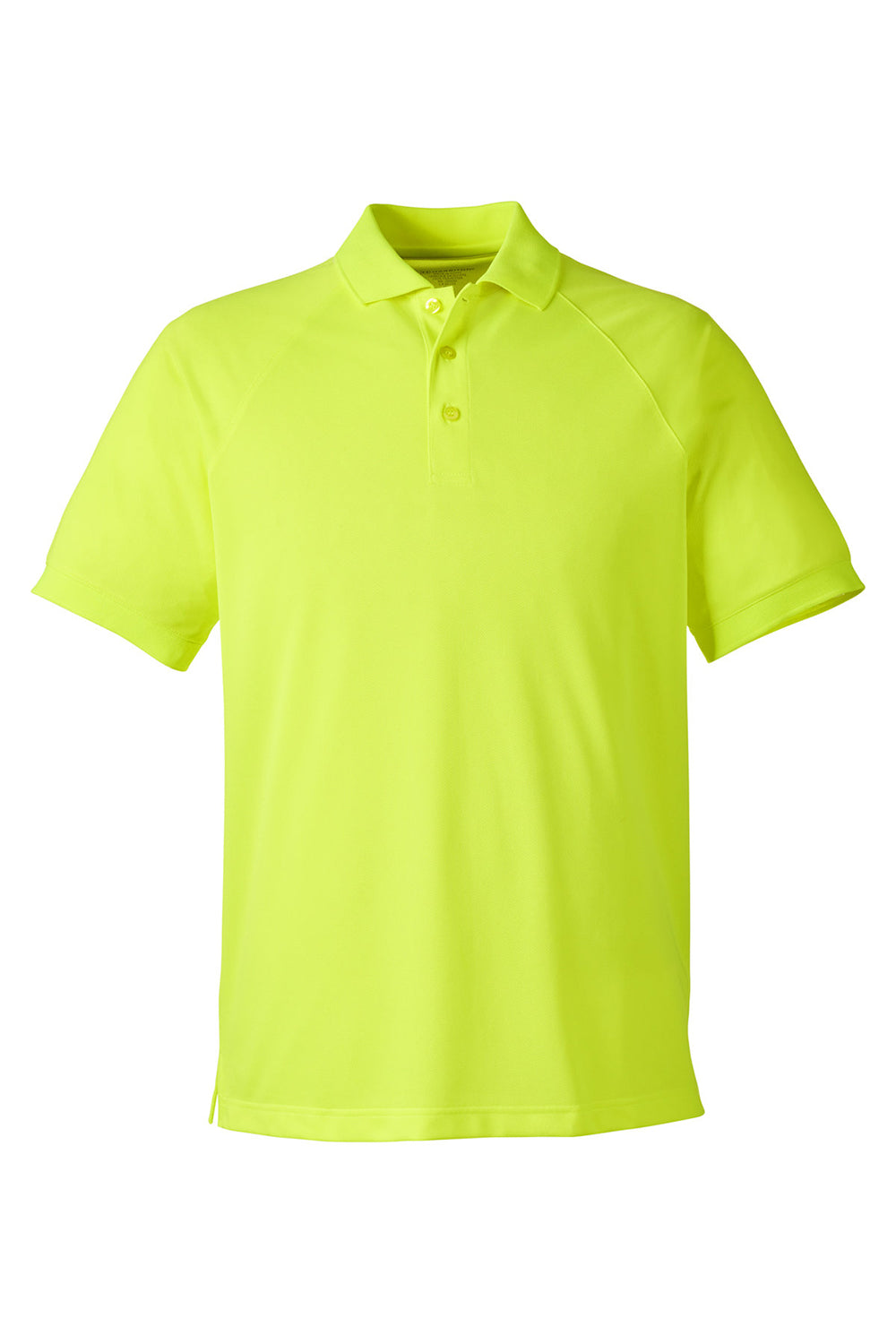 Harriton M208 Mens Charge Moisture Wicking Short Sleeve Polo Shirt Safety Yellow Flat Front