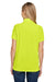 Harriton M208W Womens Charge Moisture Wicking Short Sleeve Polo Shirt Safety Yellow Model Back