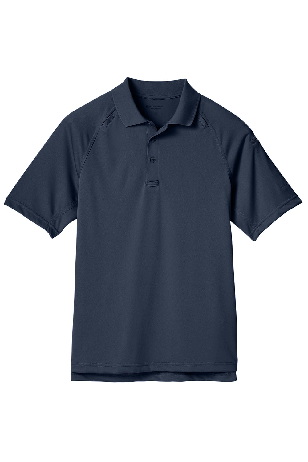 Harriton M211 Mens Advantage Tactical Moisture Wicking Short Sleeve Polo Shirt Dark Navy Blue Flat Front