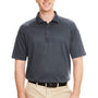 Harriton Mens Advantage Tactical Moisture Wicking Short Sleeve Polo Shirt - Dark Charcoal Grey