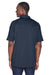 Harriton M211 Mens Advantage Tactical Moisture Wicking Short Sleeve Polo Shirt Dark Navy Blue Model Back