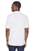 Harriton M211 Mens Advantage Tactical Moisture Wicking Short Sleeve Polo Shirt White Model Back