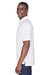 Harriton M211 Mens Advantage Tactical Moisture Wicking Short Sleeve Polo Shirt White Model Side