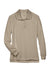 Harriton M211LW Womens Advantage Tactical Moisture Wicking Long Sleeve Polo Shirt Desert Khaki Brown Flat Front