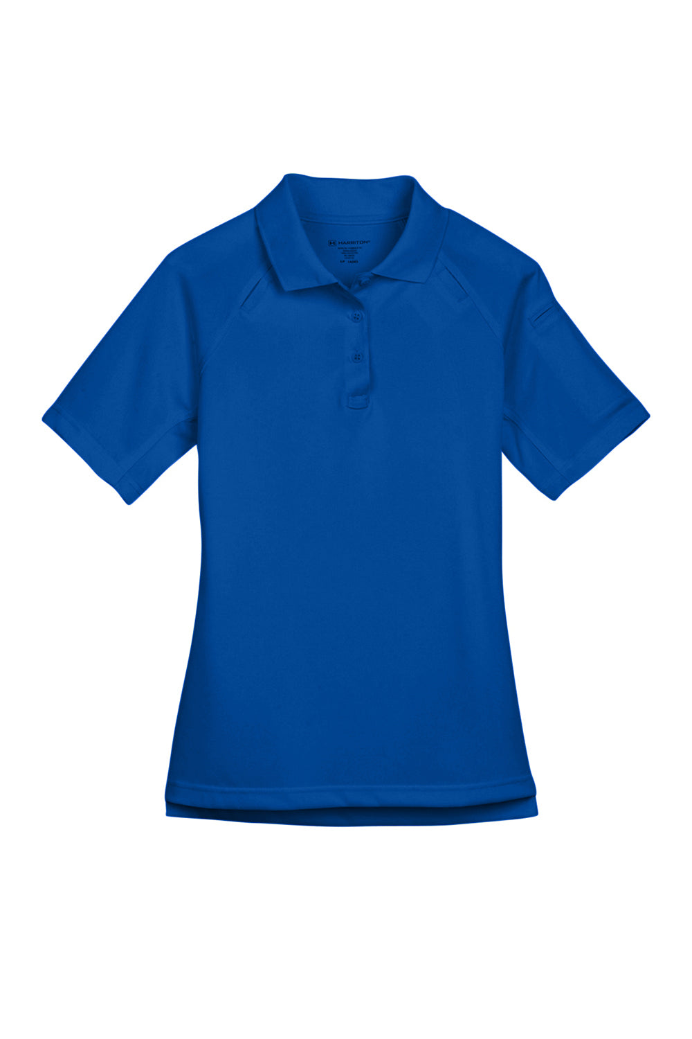 Harriton M211W Womens Advantage Tactical Moisture Wicking Short Sleeve Polo Shirt True Royal Blue Flat Front