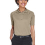 Harriton Womens Advantage Tactical Moisture Wicking Short Sleeve Polo Shirt - Desert Khaki Brown