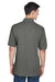 Harriton M265/M265T Mens Easy Blend Wrinkle Resistant Short Sleeve Polo Shirt Charcoal Grey Model Back