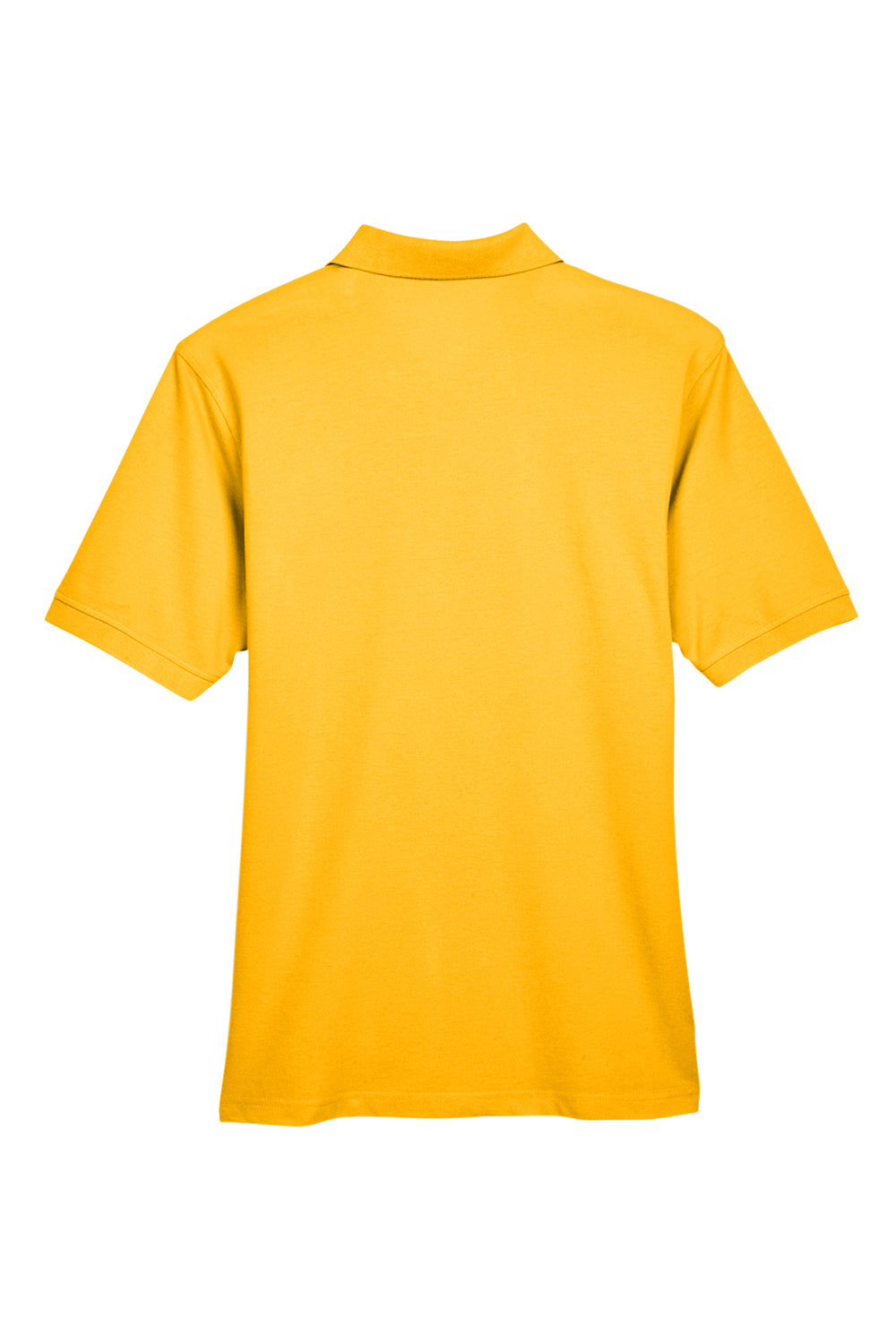 Harriton M265/M265T Mens Easy Blend Wrinkle Resistant Short Sleeve Polo Shirt Sunray Yellow Flat Back