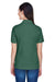 Harriton M265W Womens Easy Blend Wrinkle Resistant Short Sleeve Polo Shirt Hunter Green Model Back