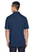 Harriton M345 Mens Advantage Moisture Wicking Short Sleeve Polo Shirt Dark Navy Blue Model Back