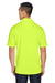 Harriton M345 Mens Advantage Moisture Wicking Short Sleeve Polo Shirt Safety Yellow Model Back