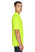 Harriton M345 Mens Advantage Moisture Wicking Short Sleeve Polo Shirt Safety Yellow Model Side