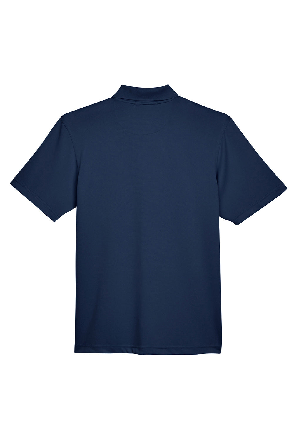 Harriton M345 Mens Advantage Moisture Wicking Short Sleeve Polo Shirt Dark Navy Blue Flat Back
