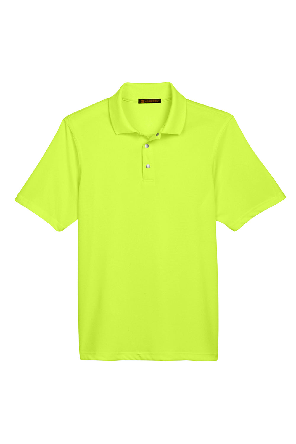 Harriton M345 Mens Advantage Moisture Wicking Short Sleeve Polo Shirt Safety Yellow Flat Front