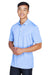 Harriton M345 Mens Advantage Moisture Wicking Short Sleeve Polo Shirt Industry Blue Model 3q