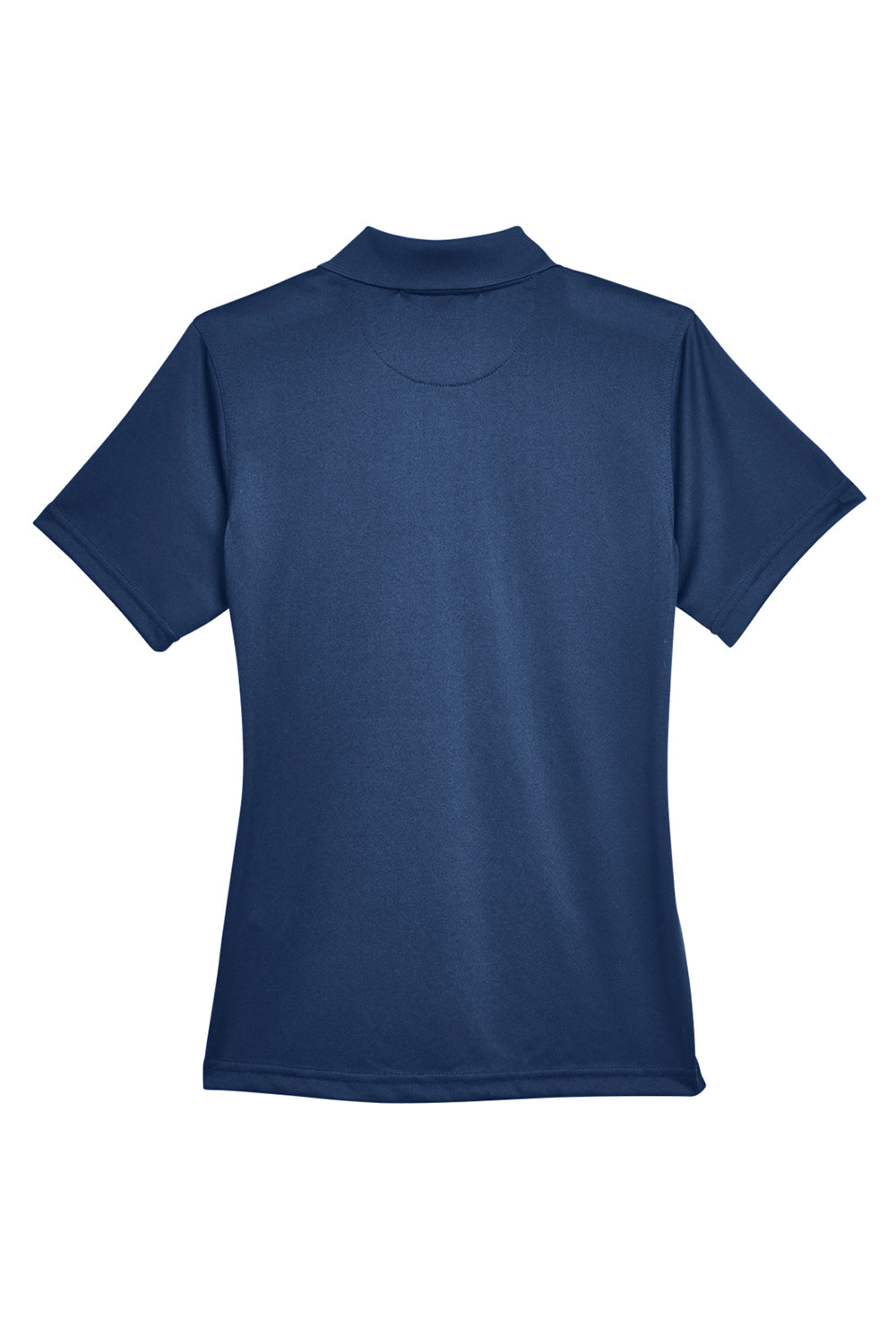 Harriton M345W Womens Advantage Moisture Wicking Short Sleeve Polo Shirt Dark Navy Blue Flat Back