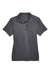 Harriton M345W Womens Advantage Moisture Wicking Short Sleeve Polo Shirt Dark Charcoal Grey Flat Front