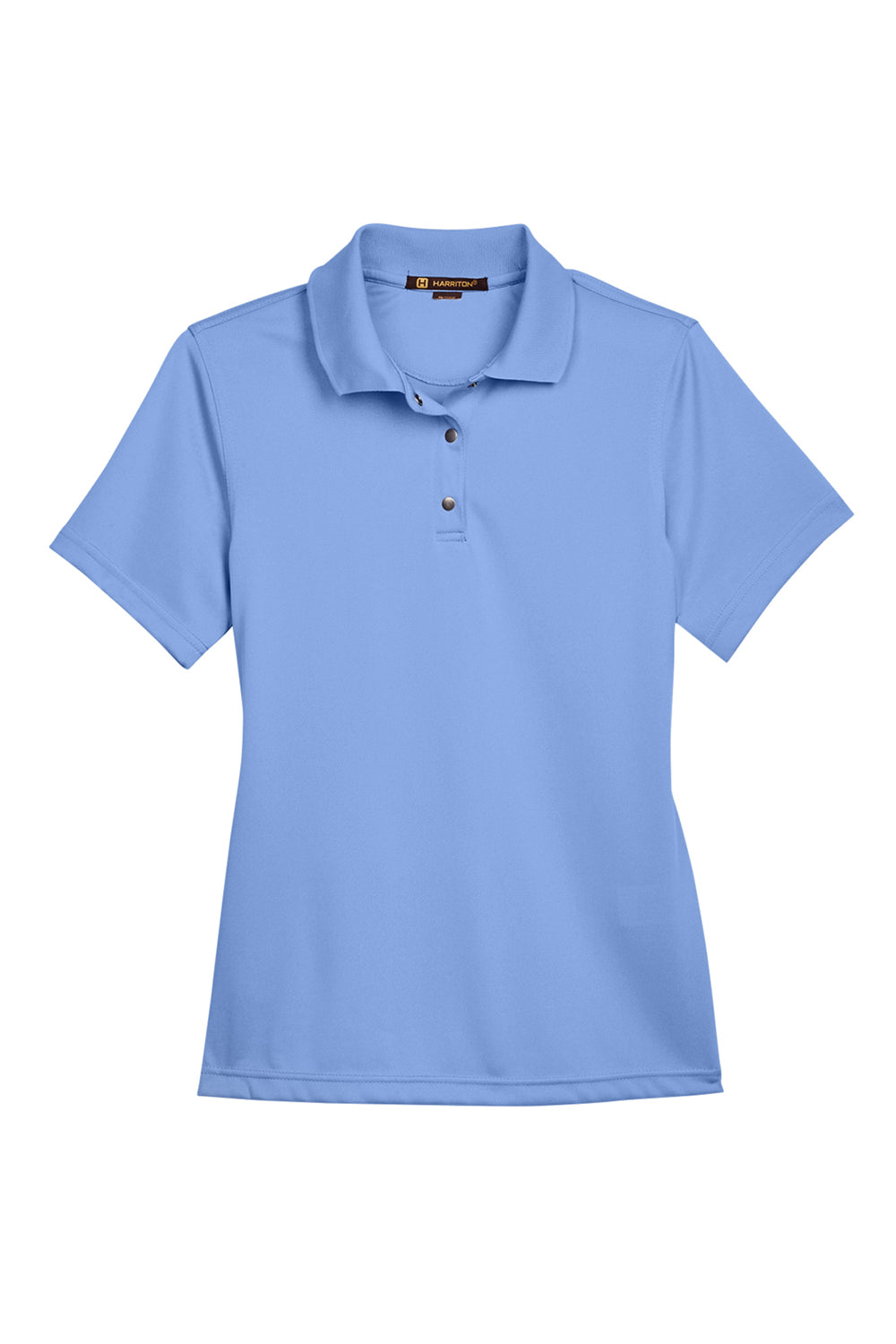 Harriton M345W Womens Advantage Moisture Wicking Short Sleeve Polo Shirt Industry Blue Flat Front