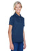 Harriton M345W Womens Advantage Moisture Wicking Short Sleeve Polo Shirt Dark Navy Blue Model 3q