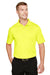 Harriton M348 Mens Advantage Performance Moisture Wicking Short Sleeve Polo Shirt Safety Yellow Model Front