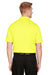 Harriton M348 Mens Advantage Performance Moisture Wicking Short Sleeve Polo Shirt Safety Yellow Model Back