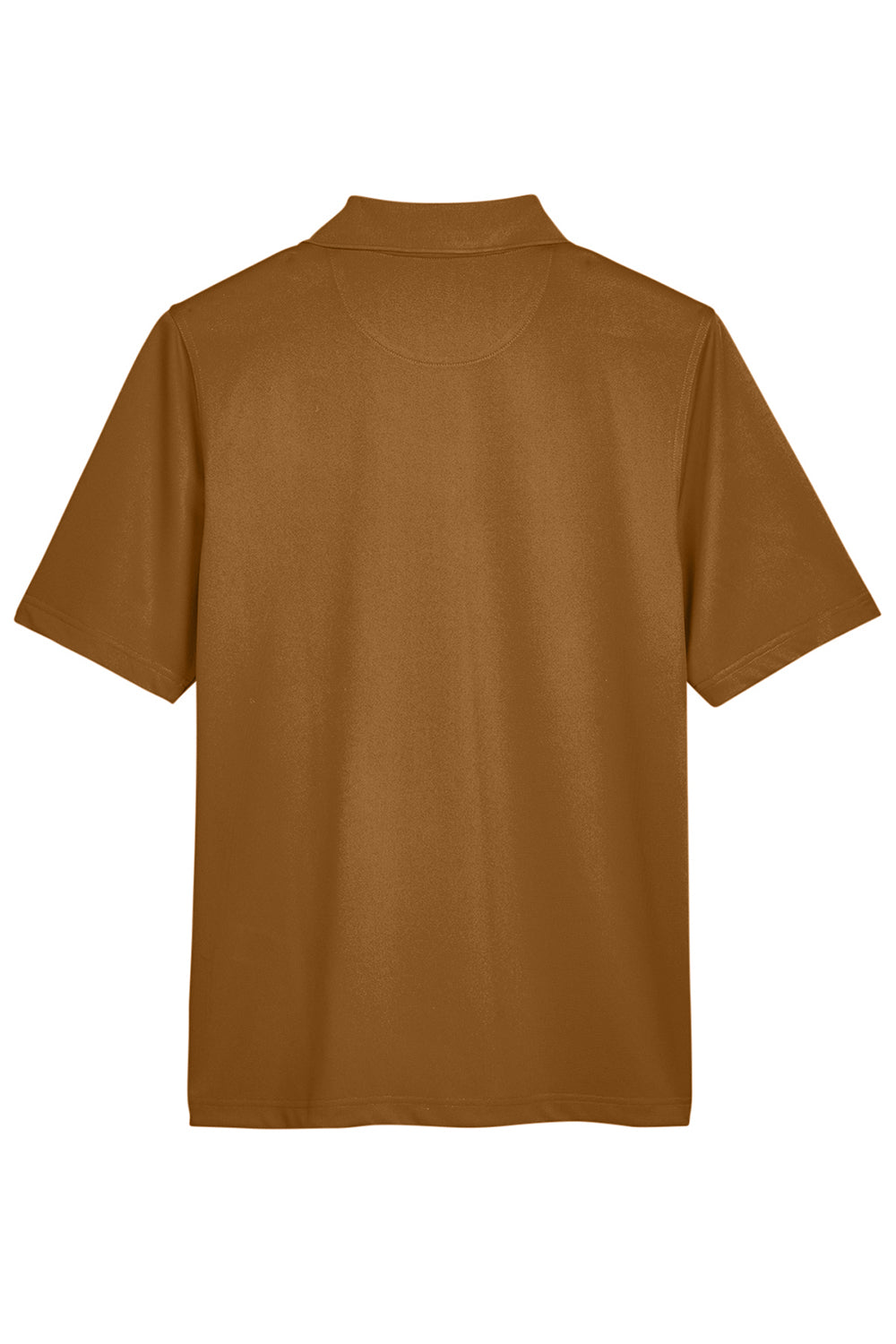 Harriton M348 Mens Advantage Performance Moisture Wicking Short Sleeve Polo Shirt Duck Brown Flat Back