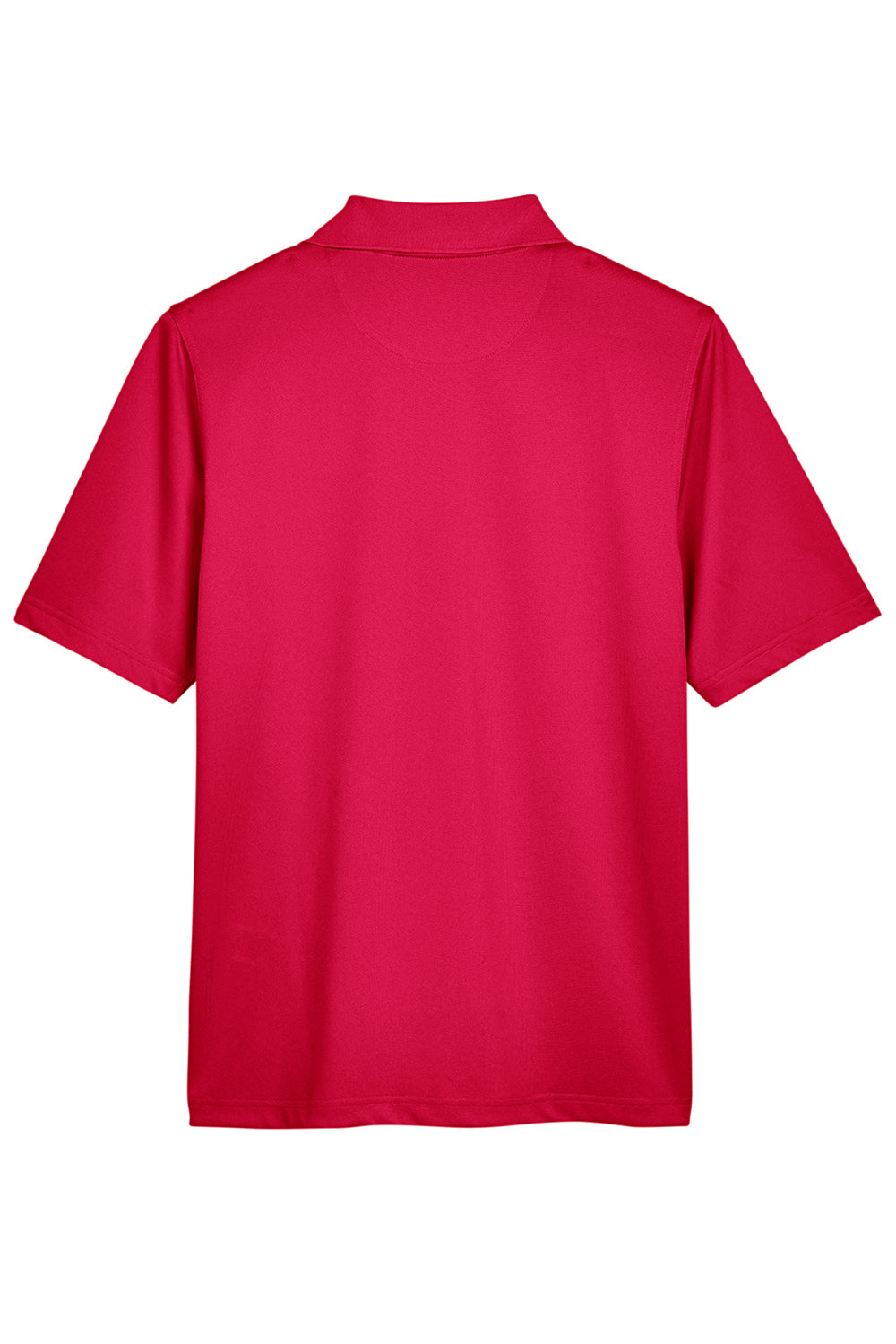 Harriton M348 Mens Advantage Performance Moisture Wicking Short Sleeve Polo Shirt Red Flat Back