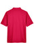 Harriton M348 Mens Advantage Performance Moisture Wicking Short Sleeve Polo Shirt Red Flat Back