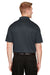 Harriton M348 Mens Advantage Performance Moisture Wicking Short Sleeve Polo Shirt Dark Charcoal Grey Model Back