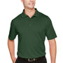 Harriton Mens Advantage Performance Moisture Wicking Short Sleeve Polo Shirt - Dark Green