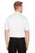 Harriton M348 Mens Advantage Performance Moisture Wicking Short Sleeve Polo Shirt White Model Back