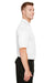 Harriton M348 Mens Advantage Performance Moisture Wicking Short Sleeve Polo Shirt White Model Side