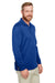 Harriton M348L/M348LT Mens Advantage Performance Moisture Wicking Long Sleeve Polo Shirt True Royal Blue Model 3q
