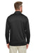 Harriton M348L/M348LT Mens Advantage Performance Moisture Wicking Long Sleeve Polo Shirt Black Model Back