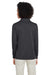 Harriton M348LW Womens Advantage Performance Moisture Wicking Long Sleeve Polo Shirt Dark Charcoal Grey Model Back