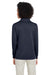 Harriton M348LW Womens Advantage Performance Moisture Wicking Long Sleeve Polo Shirt Dark Navy Blue Model Back