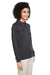 Harriton M348LW Womens Advantage Performance Moisture Wicking Long Sleeve Polo Shirt Dark Charcoal Grey Model 3q