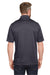 Harriton M348P Mens Advantage Performance Moisture Wicking Short Sleeve Polo Shirt w/ Pocket Dark Charcoal Grey Model Back